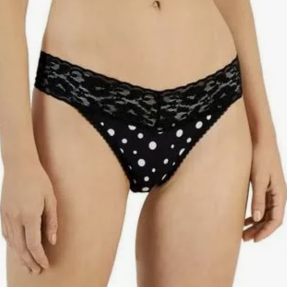 INC International‎ Concepts Women's XXL Lace-Trim Thong Underwear Dots set of 2